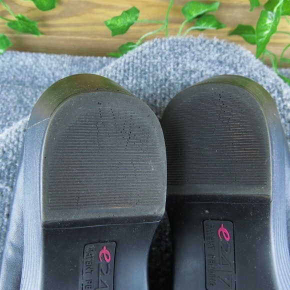 Easy Spirit Women Clog Shoes Black Leather Slip On Size 10 Medium - Picture 8 of 9